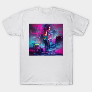 Neon City Concept Artwork T-Shirt